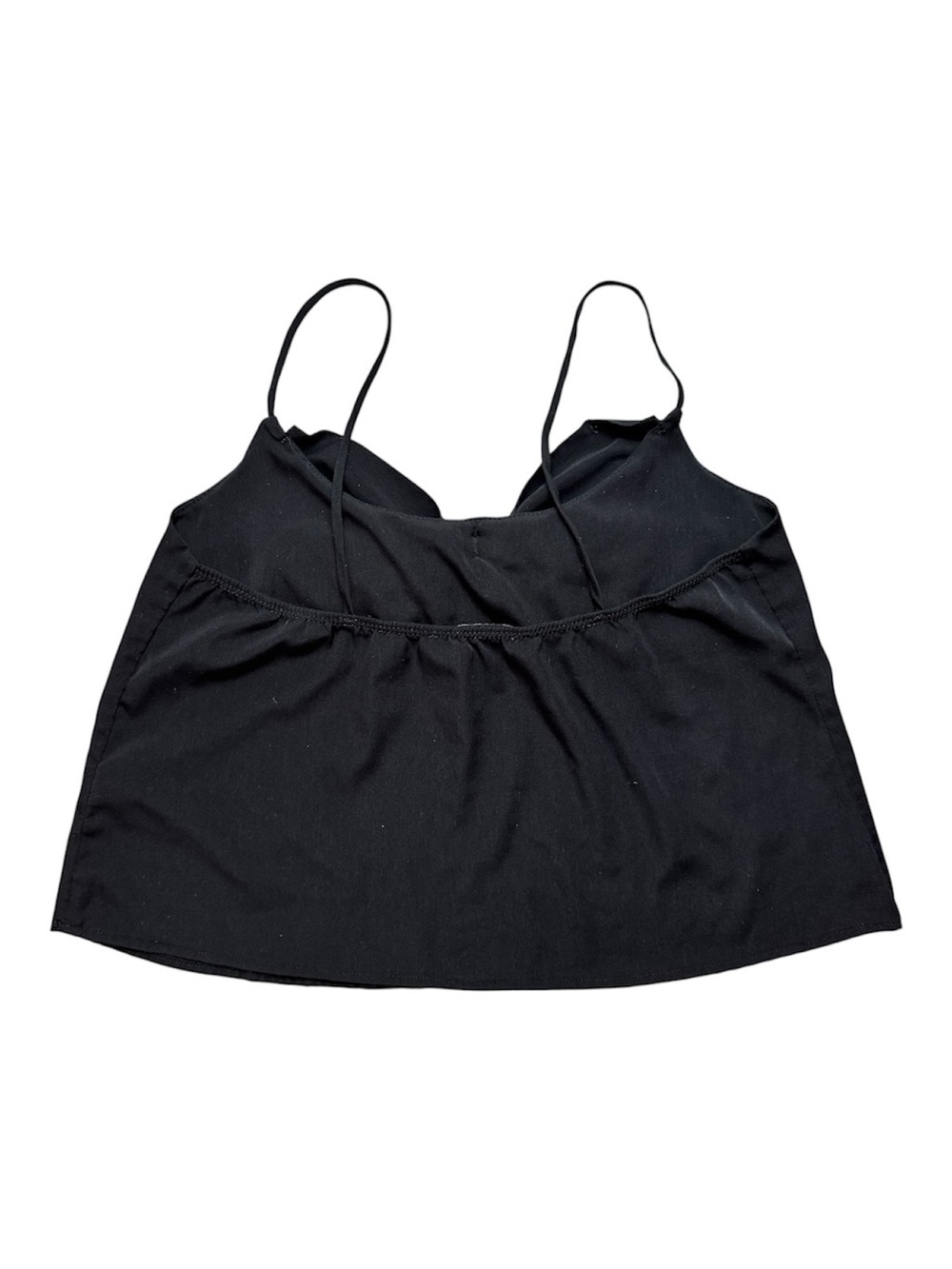 Solemio Black Bow-Front Spaghetti Strap Cami - Picture 2 of 4